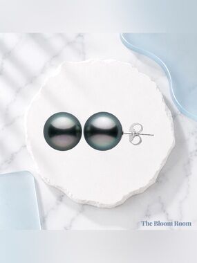 Deep Sea Orbs 6MM Earrings | 925 Sterling Silver Pearl Stud Earrings